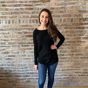 Long black sweater
